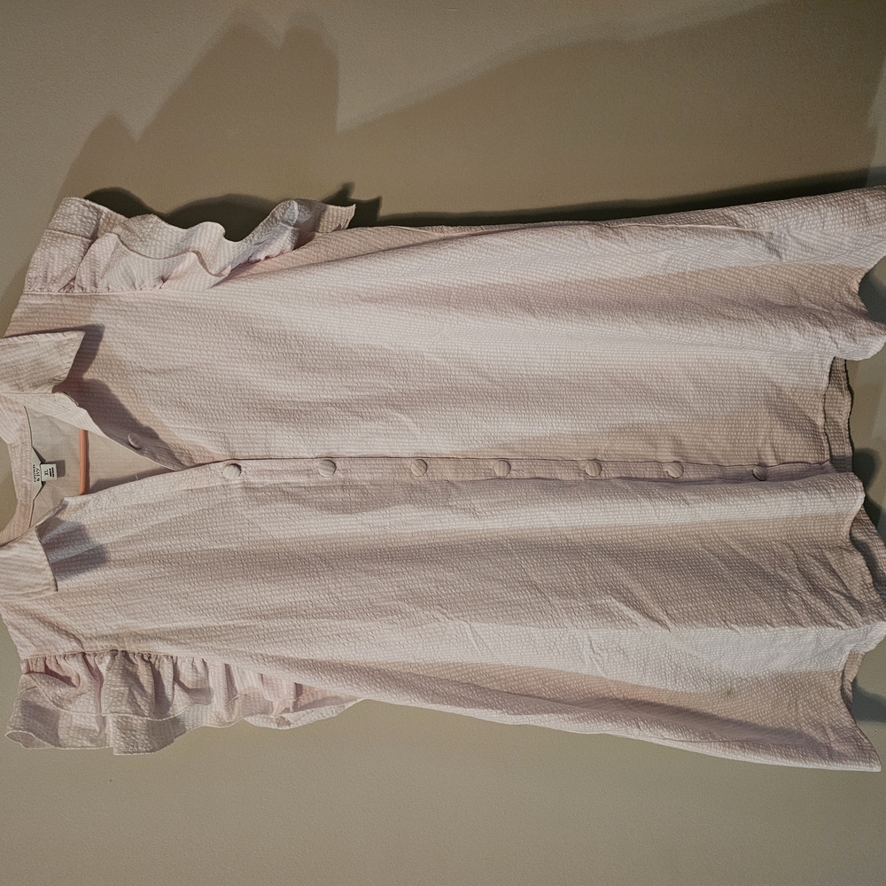 Crown & Ivy Pink Ruffle Sleeve Dress